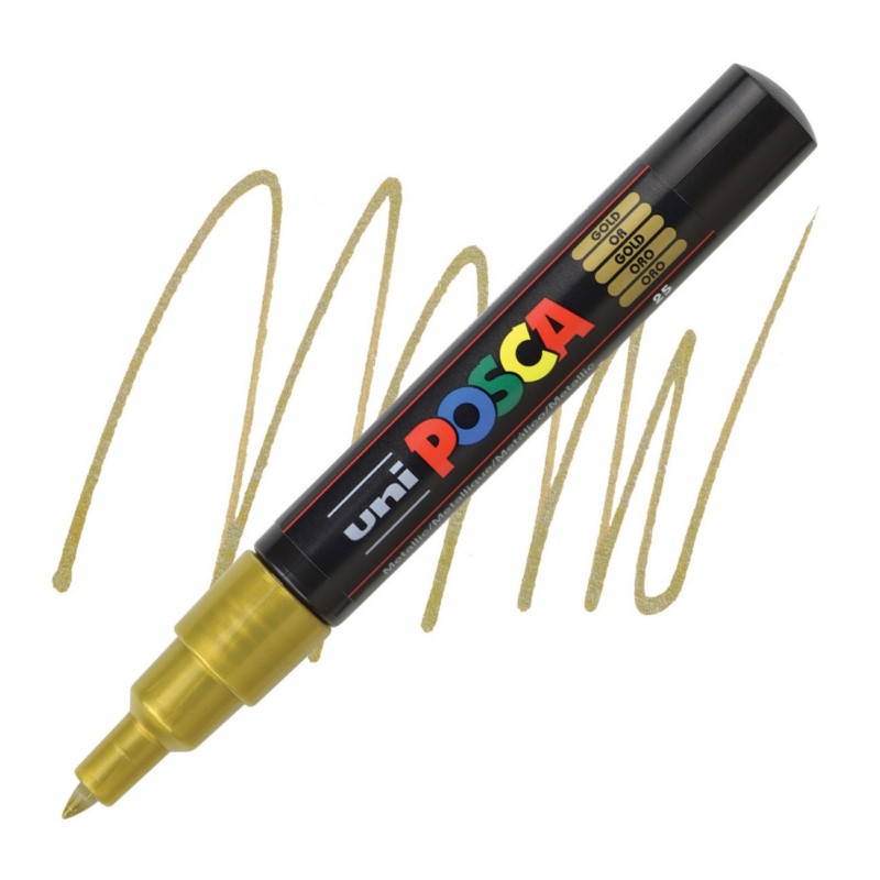 Akrylová fixa UNI POSCA 1M, zlatá (25)