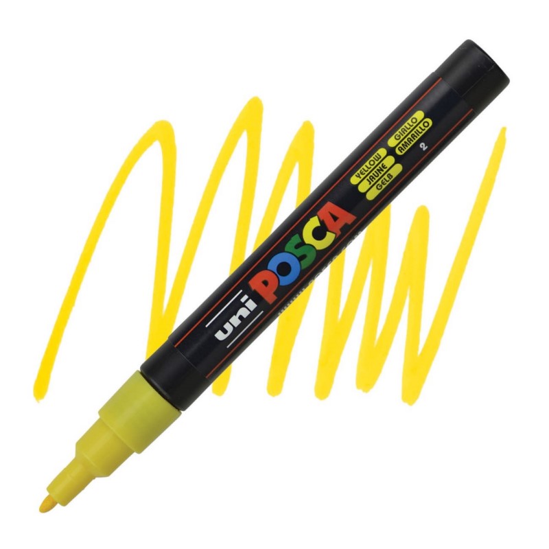 Akrylová fixa UNI POSCA 3M, žlutá (2)
