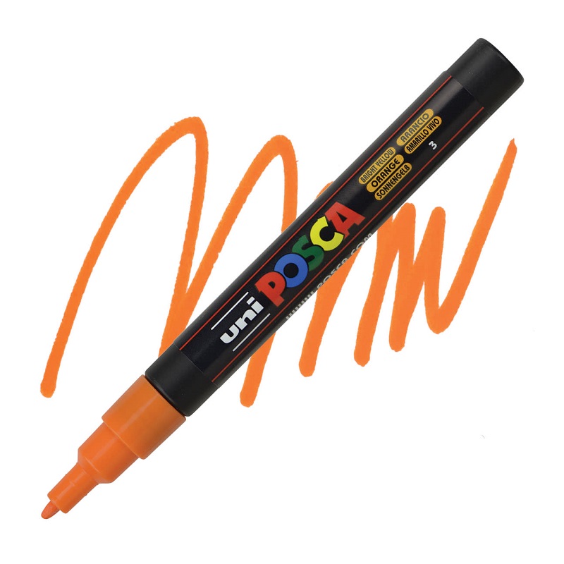 Akrylová fixa UNI POSCA 3M, pomerančová (3)