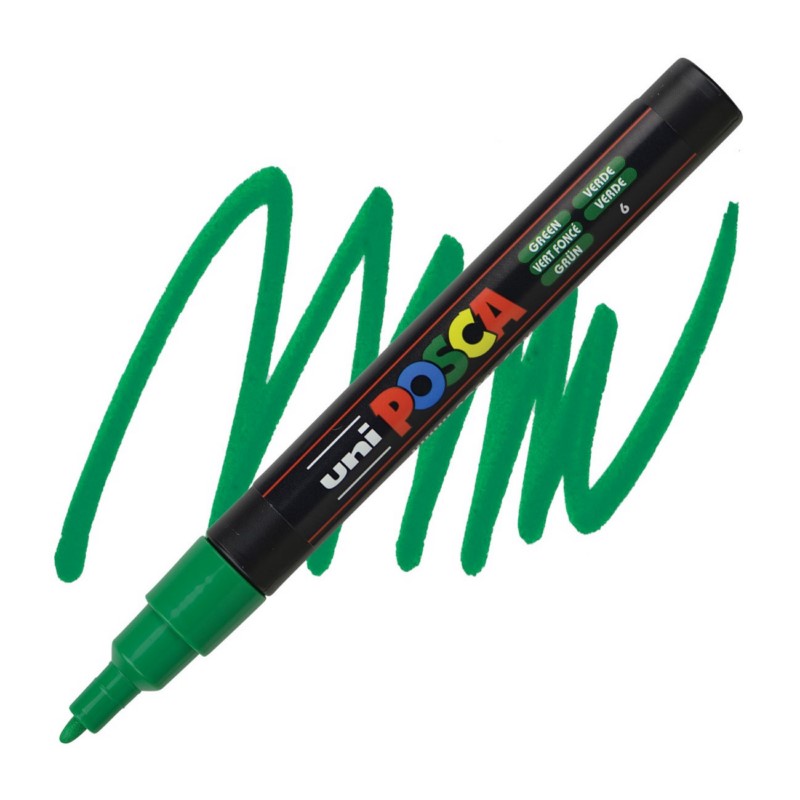 Akrylová fixa UNI POSCA 3M, zelená (6)