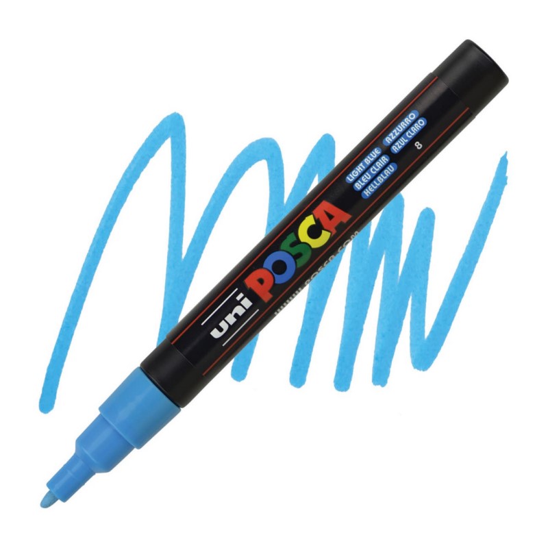 Akrylová fixa UNI POSCA 3M, světle modrá (8)