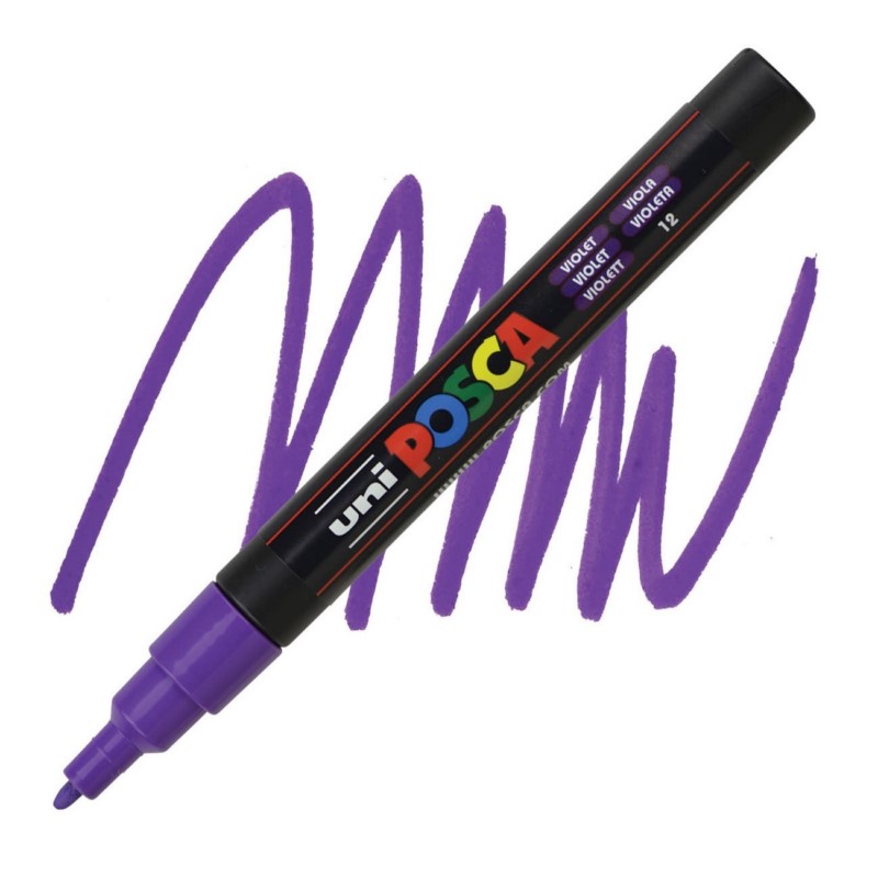 Akrylová fixa UNI POSCA 3M, fialová (12)
