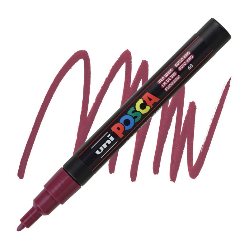 Akrylová fixa UNI POSCA 3M, bordó (60)