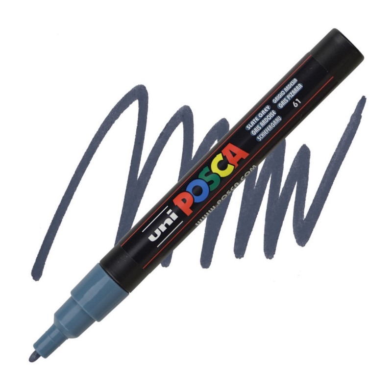 Akrylová fixa UNI POSCA 3M, břidlicově šedá (61)