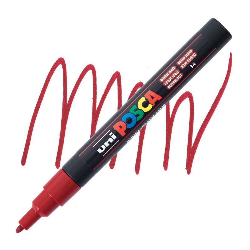 Akrylová fixa UNI POSCA 3M, tmavě červená (14)