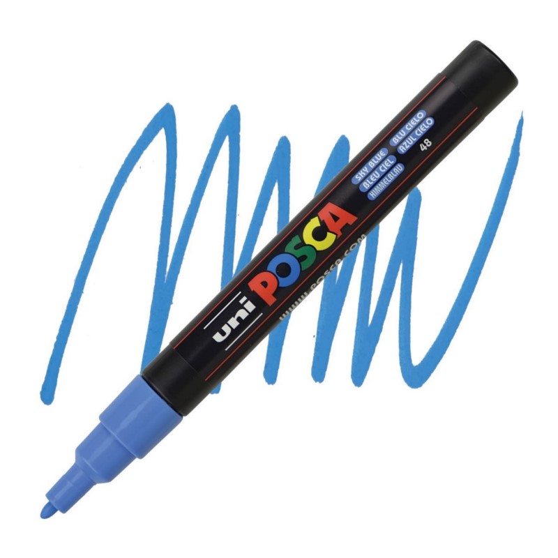 Akrylová fixa UNI POSCA 3M, nebesky modrá (48)