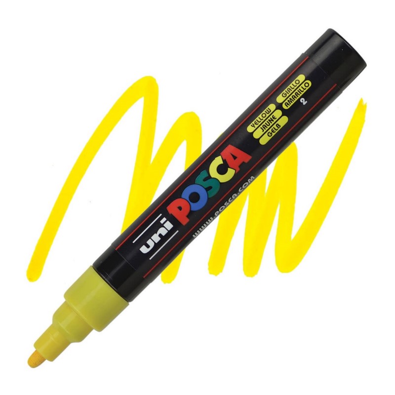 Akrylová fixa UNI POSCA 5M, žlutá (2)