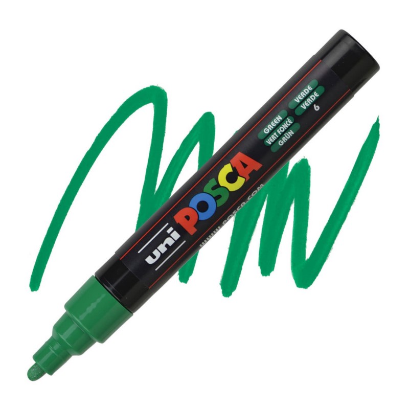 Akrylová fixa UNI POSCA 5M, zelená (6)