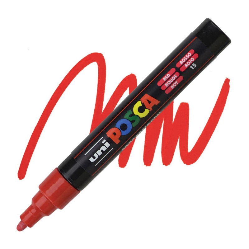 Akrylová fixa UNI POSCA 5M, červená (15)