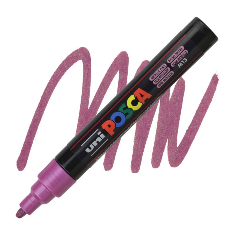 Akrylová fixa UNI POSCA 5M, metalická růžová (M13)