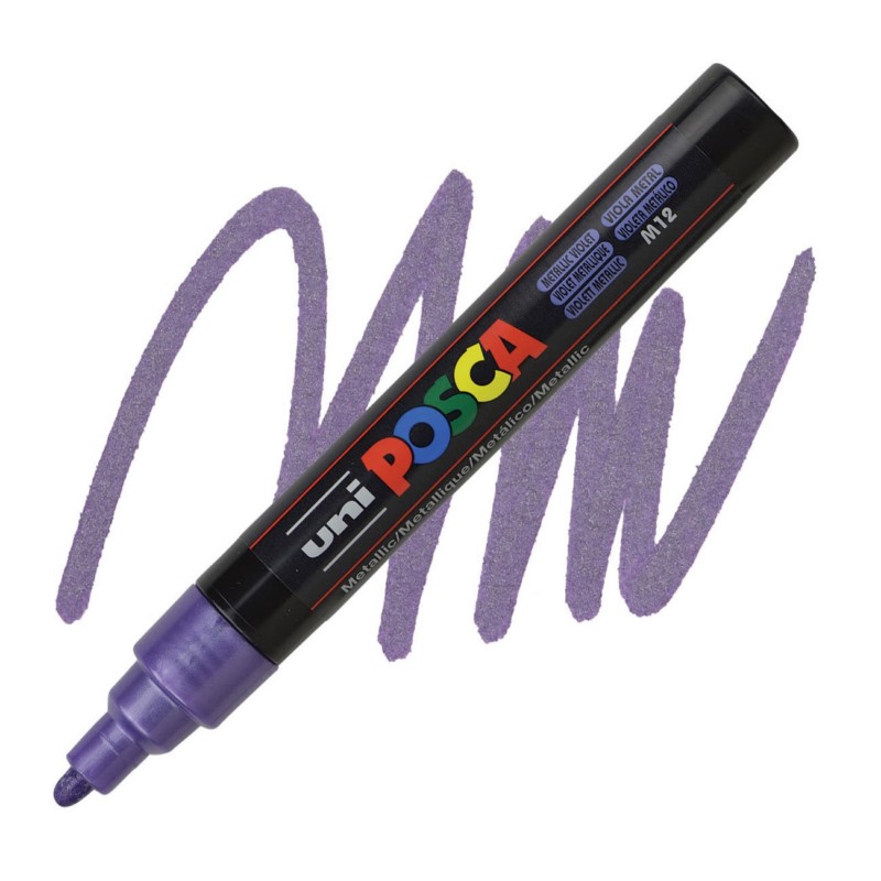 Akrylová fixa UNI POSCA 5M, metalická fialová (M12)