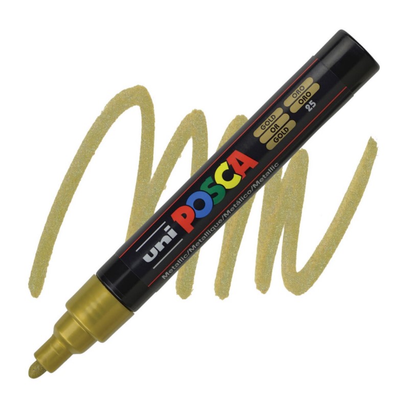 Akrylová fixa UNI POSCA 5M, zlatá (25)
