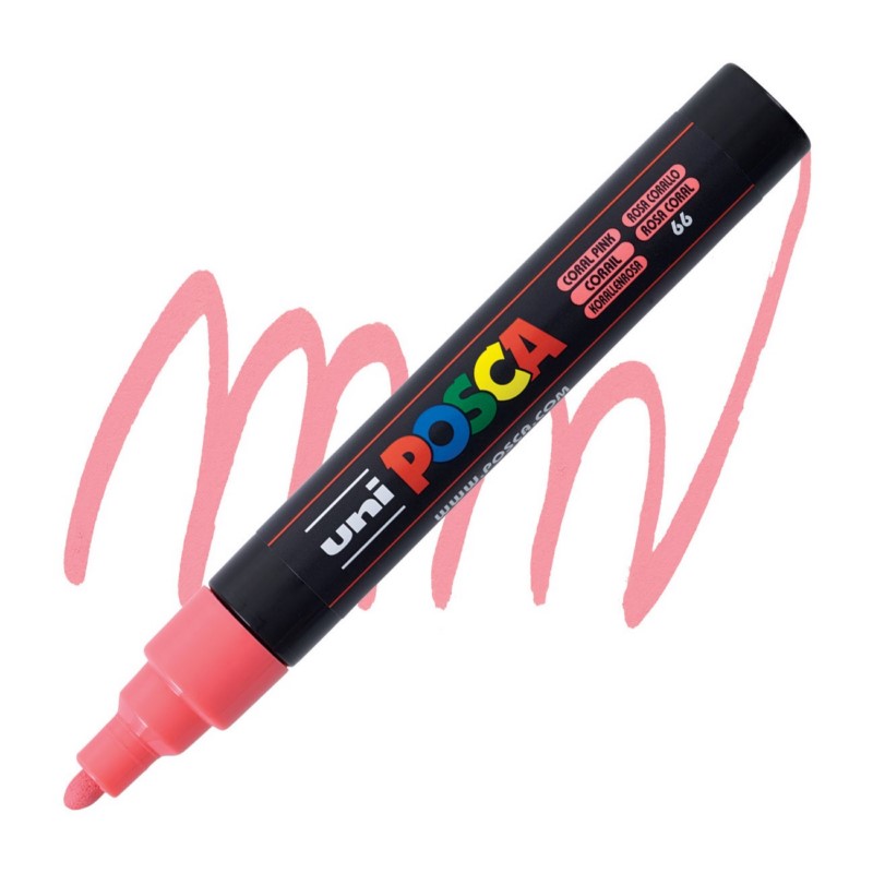 Akrylová fixa UNI POSCA 5M, korálově růžová (66)