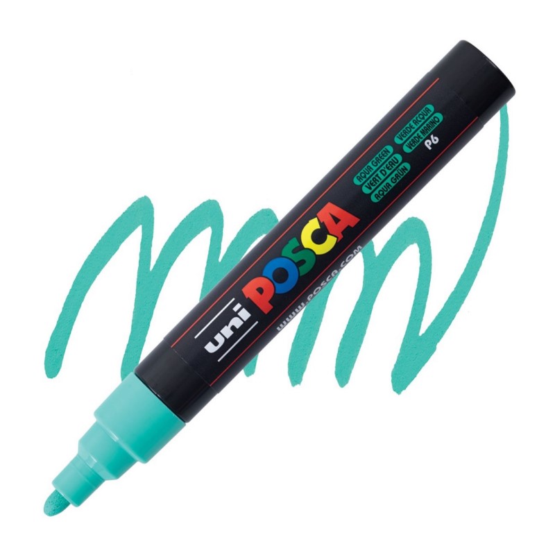 Akrylová fixa UNI POSCA 5M, aqua zelená (P6)