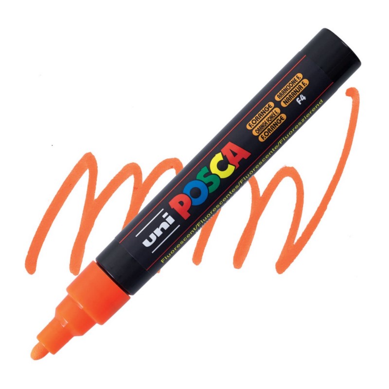 Akrylová fixa UNI POSCA 5M, fluorescenční oranžová (F4)