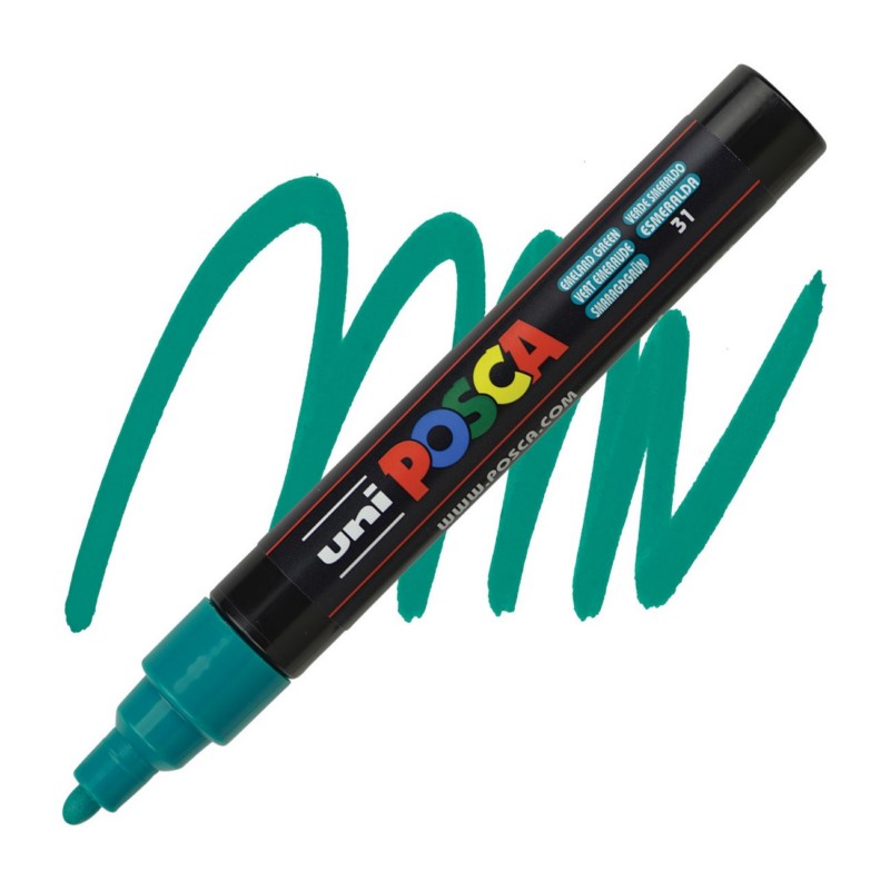 Akrylová fixa UNI POSCA 5M, smaragdová (31)