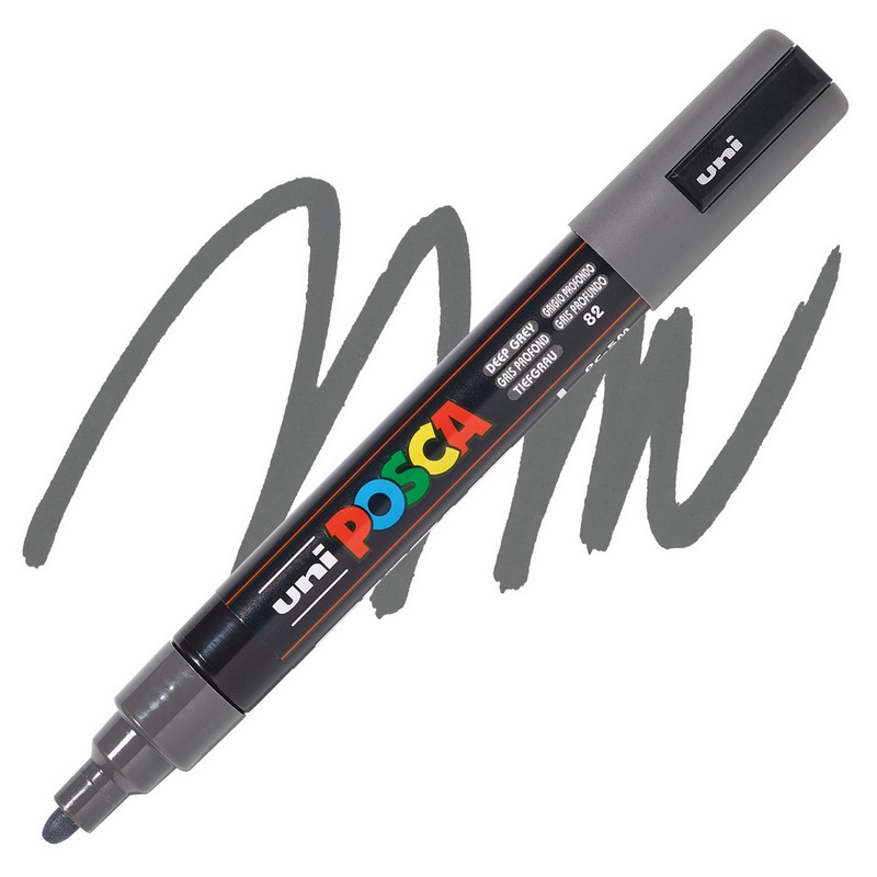 Akrylová fixa UNI POSCA 5M, tmavě šedá (82)