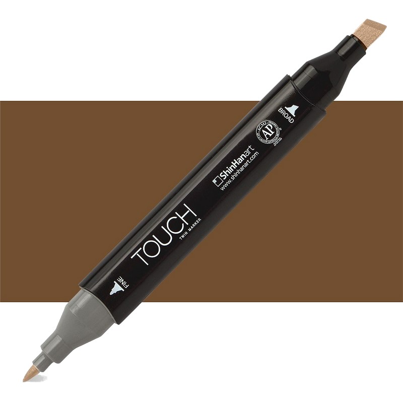 Lihová fixa TOUCH oboustranná Fine & Chisel, BR102 Raw umber