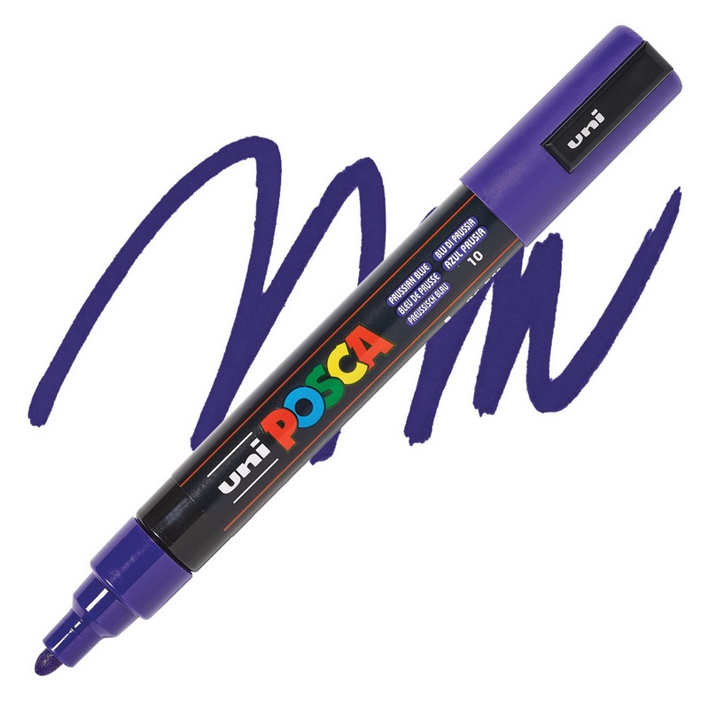 Akrylová fixa UNI POSCA 5M, prusky modrá (10)