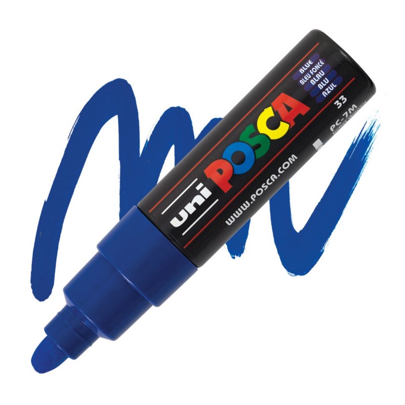 Akrylová fixa UNI POSCA 7M, modrá (33)