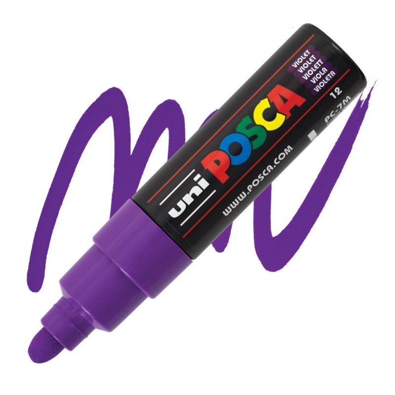 Akrylová fixa UNI POSCA 7M, fialová (12)