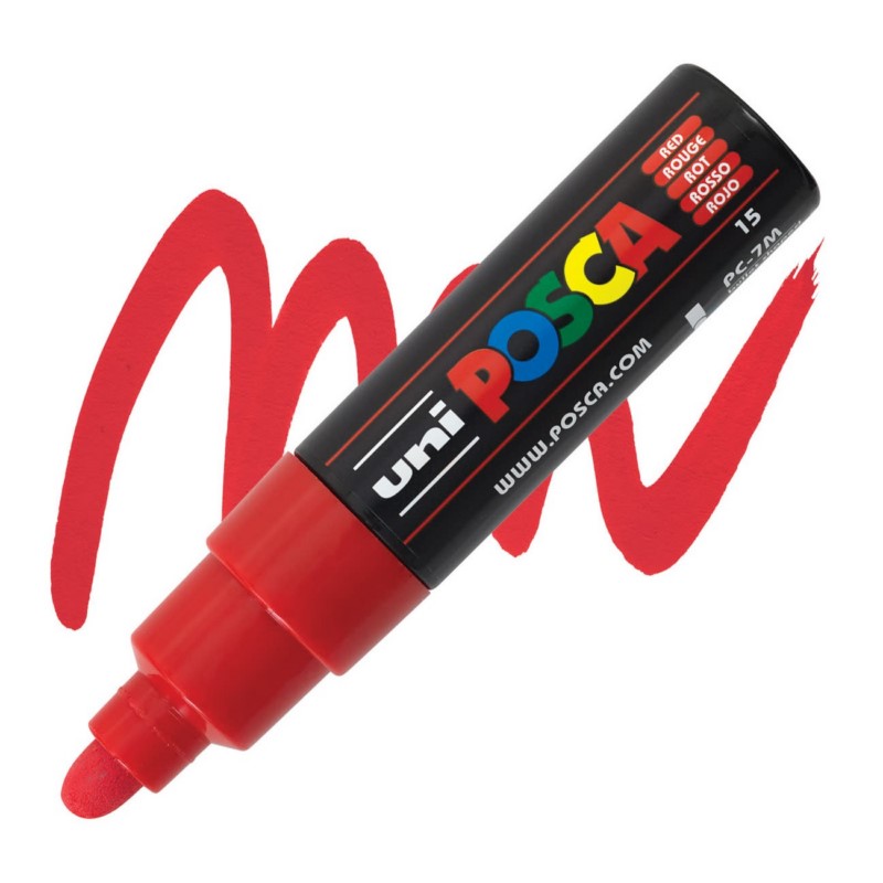 Akrylová fixa UNI POSCA 7M, červená (15)
