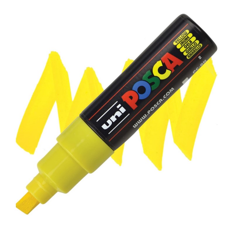 Akrylová fixa UNI POSCA 8K, žlutá (2)