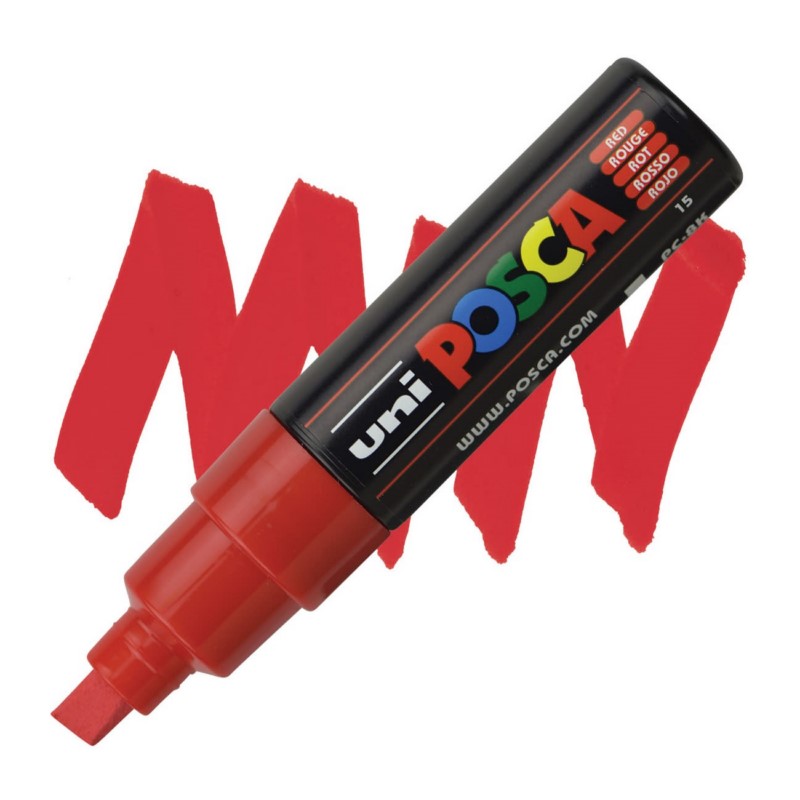 Akrylová fixa UNI POSCA 8K, červená (15)