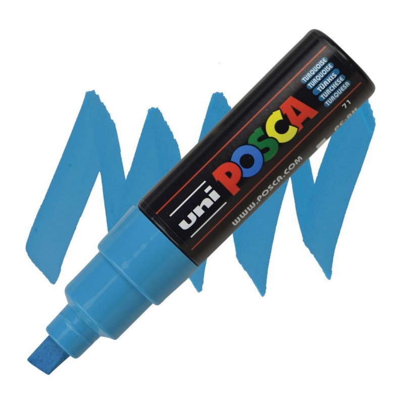 Akrylová fixa UNI POSCA 8K, tyrkysová (71)