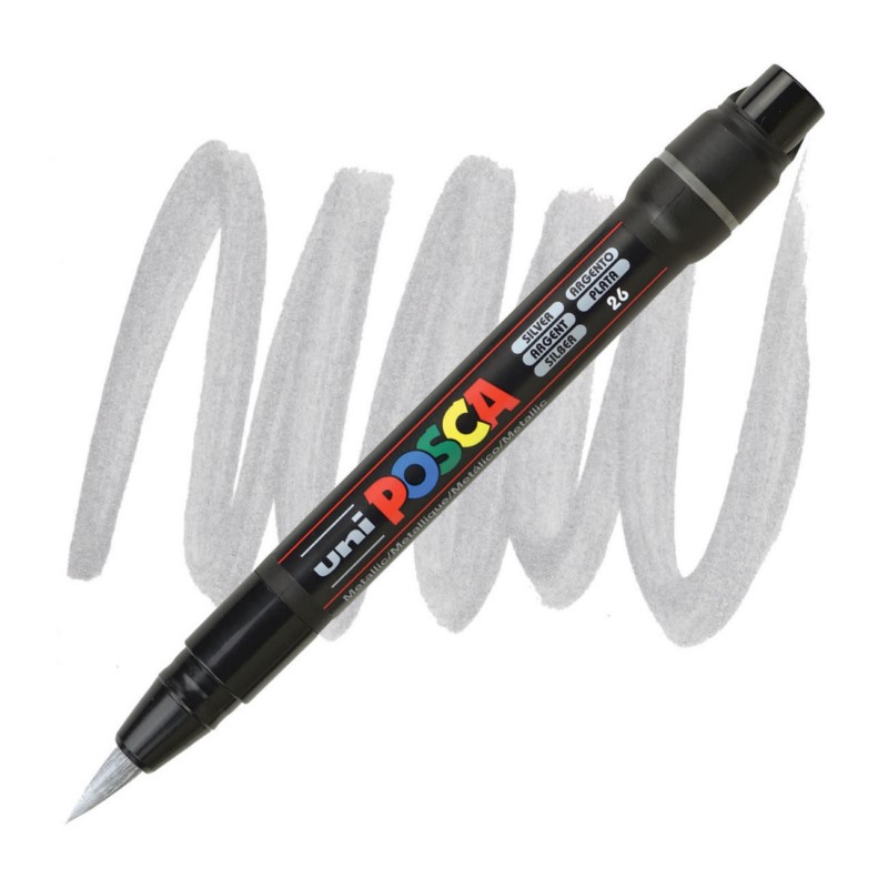 Akrylová fixa UNI POSCA 350, stříbrná (26)