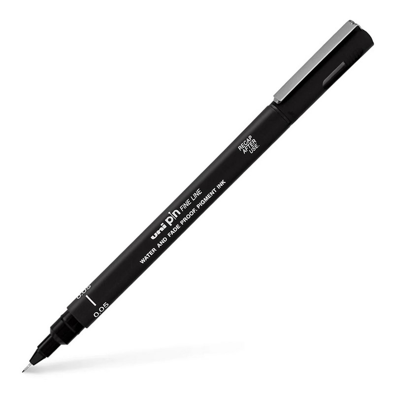 UNI PIN fine liner, černý 0,05mm
