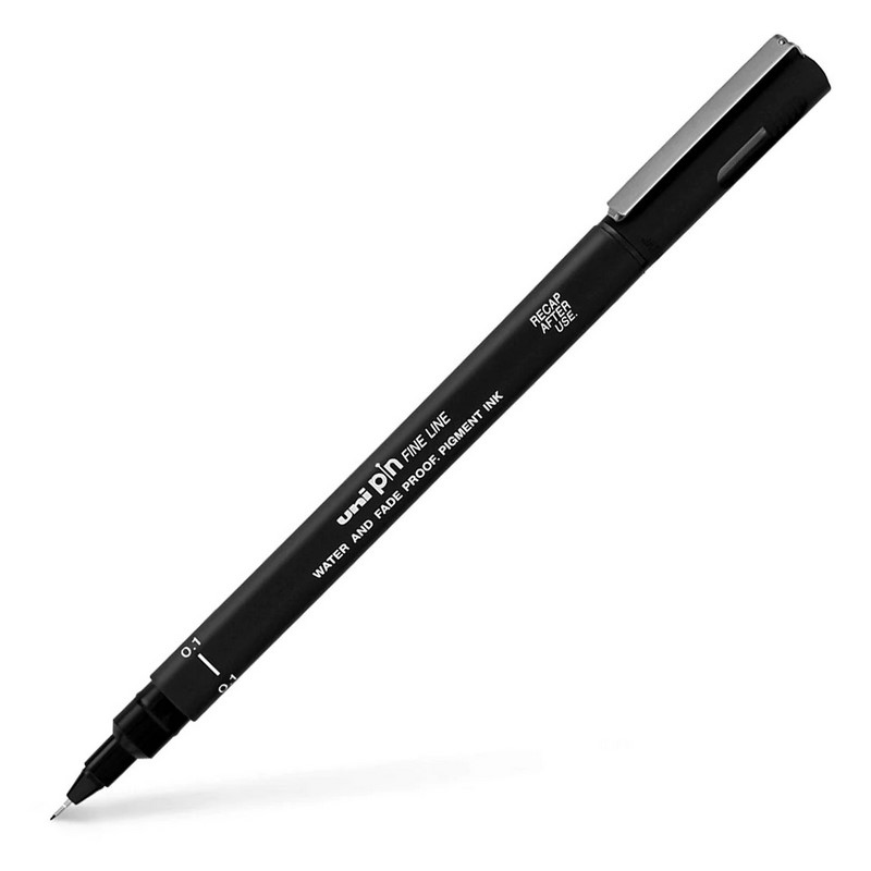 UNI PIN fine liner, černý 0,1mm