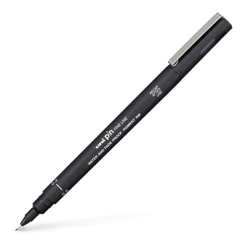 UNI PIN fine liner, černý 0,2mm
