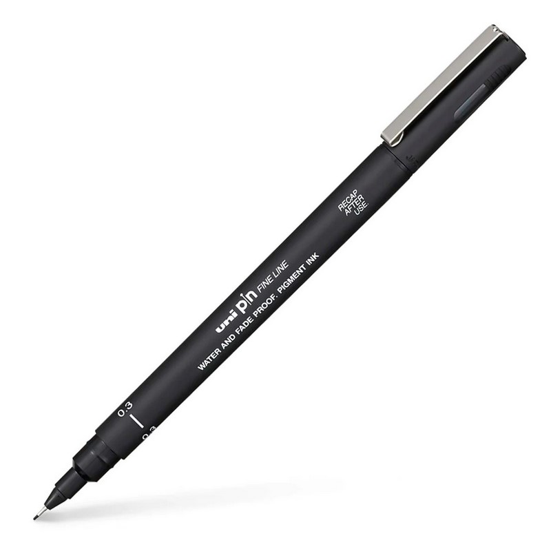 UNI PIN fine liner, černý 0,3mm