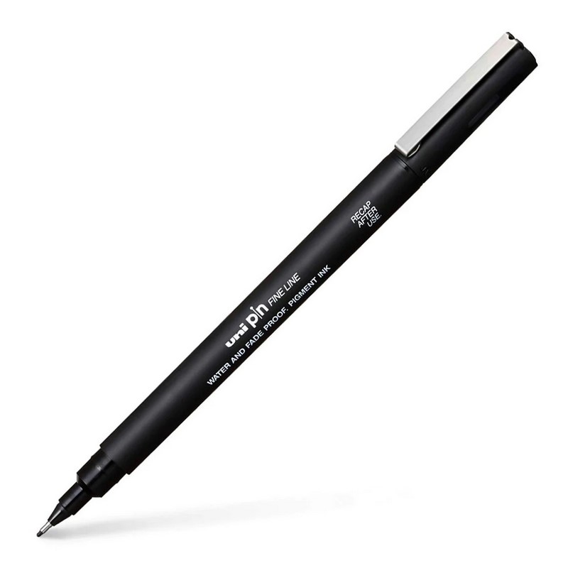 UNI PIN fine liner, černý 0,5mm