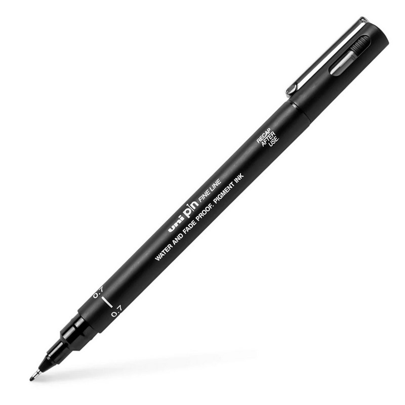 UNI PIN fine liner, černý 0,7mm