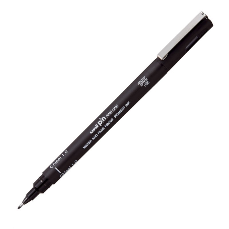 UNI PIN fine liner, černý kaligrafický 1mm