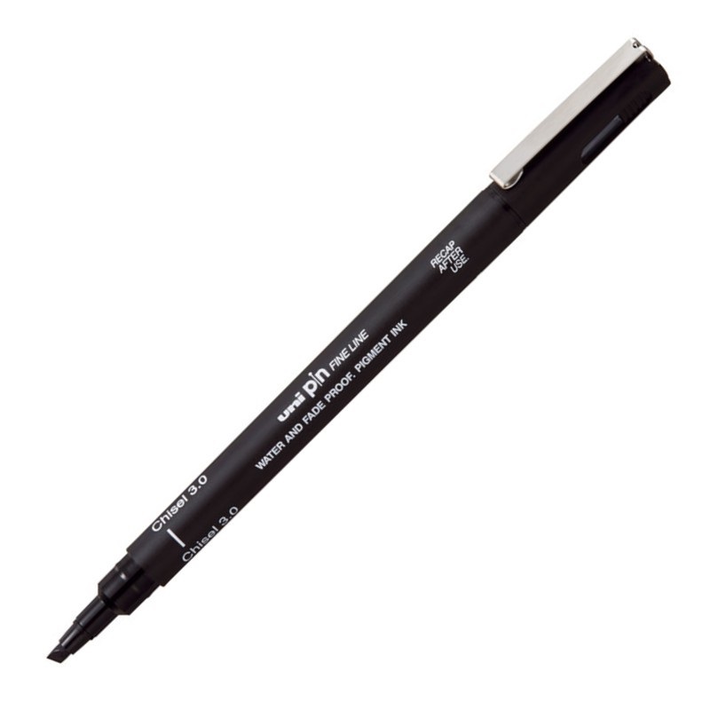 UNI PIN fine liner, černý kaligrafický 3mm