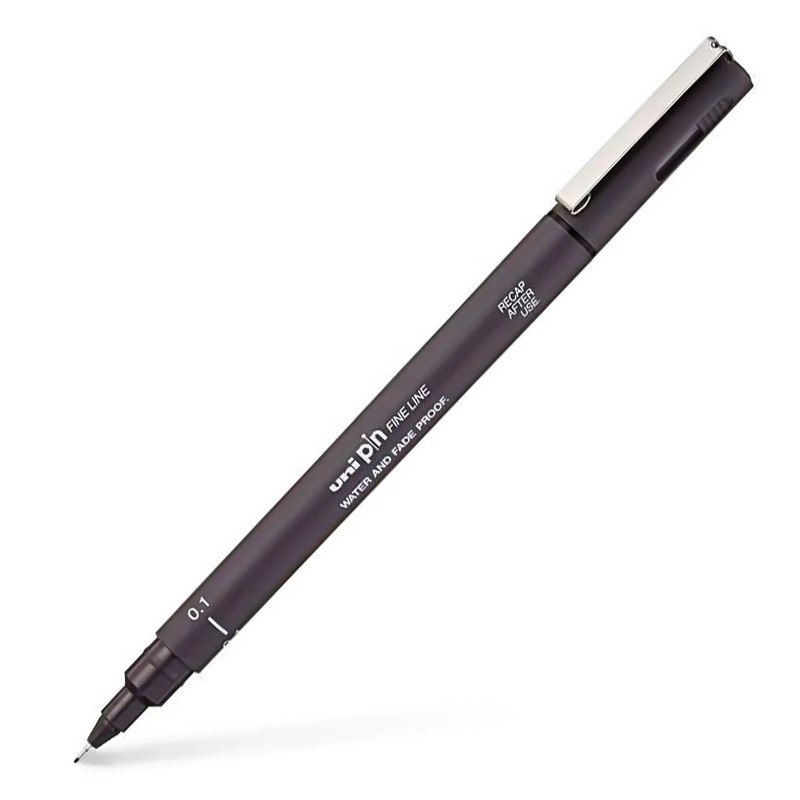 UNI PIN fine liner, tmavě šedý 0,1mm