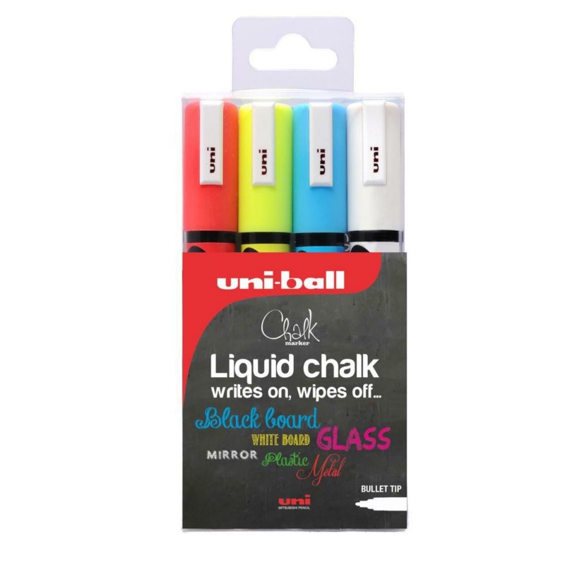 Křídové fixy UNI CHALK 5M, 4ks