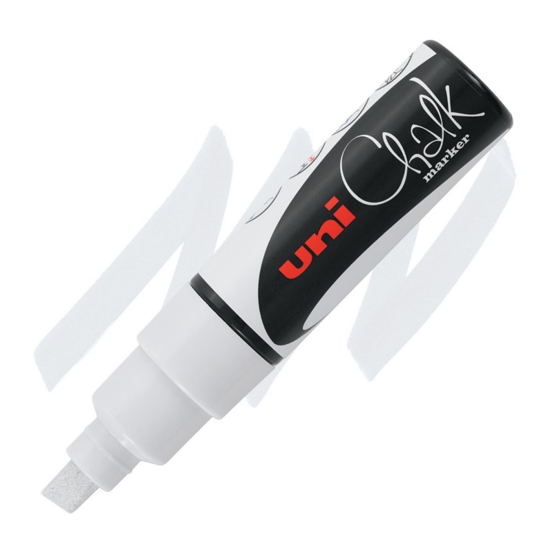 Křídová fixa UNI CHALK 8K, bílá