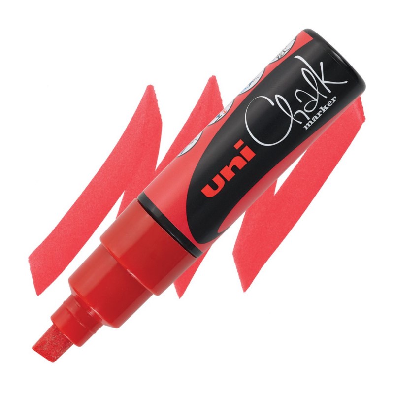 Křídová fixa UNI CHALK 8K, červená