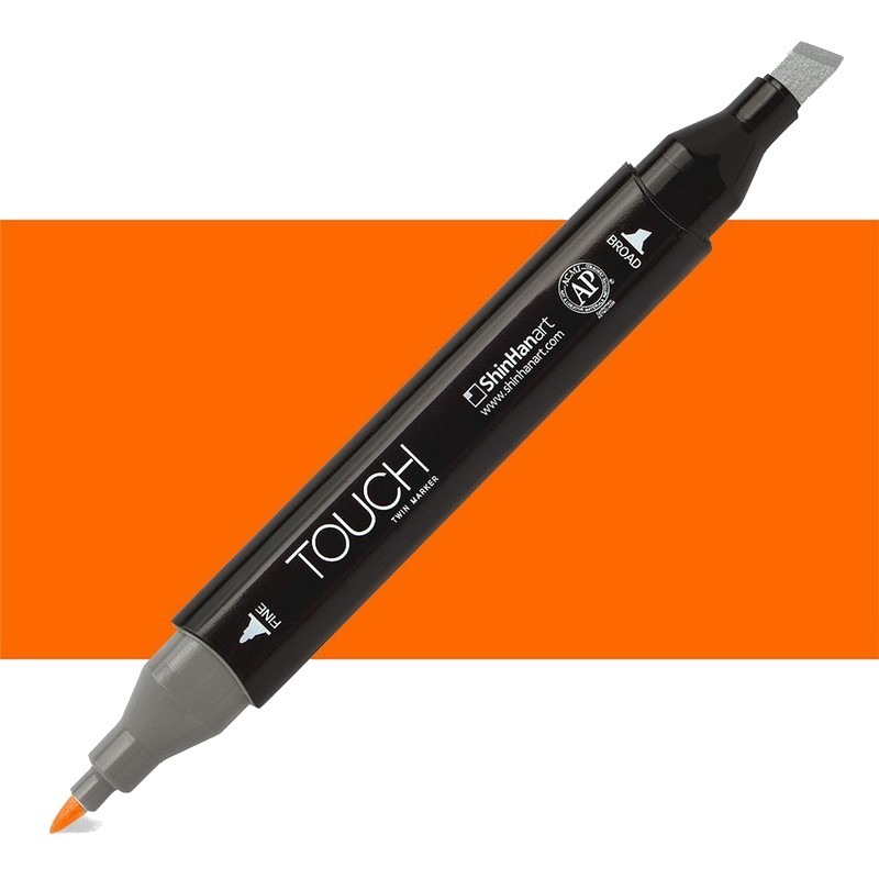 Lihová fixa TOUCH oboustranná Fine & Chisel, F122 Fluorescent orange