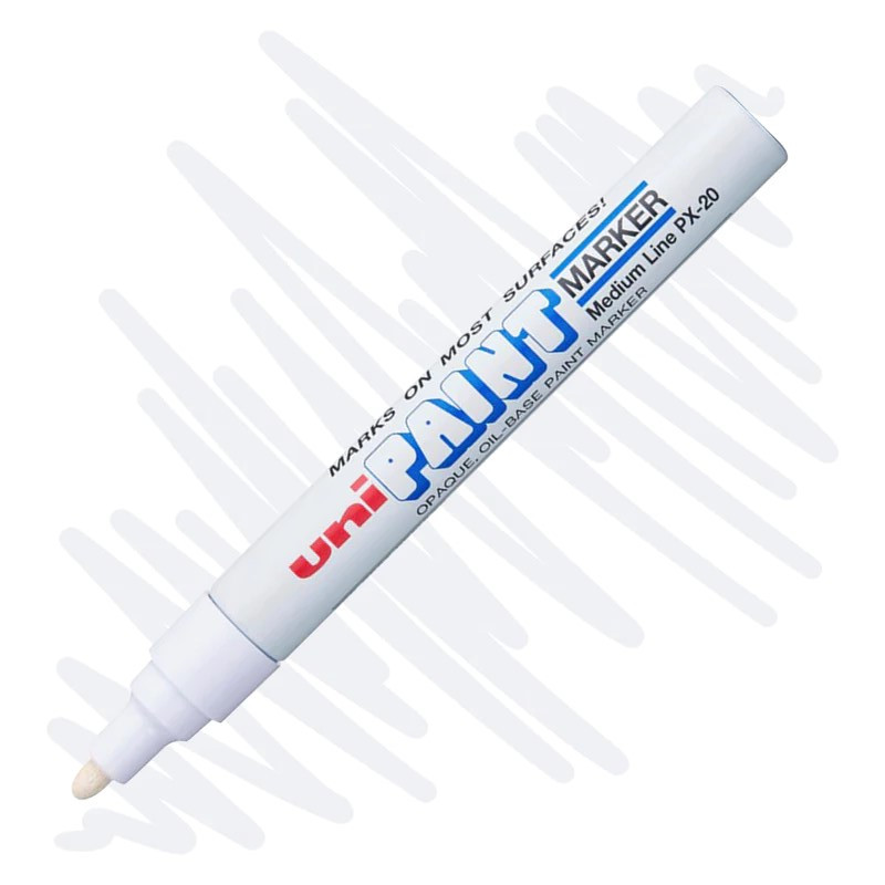 UNI PAINT lakový popisovač PX-20, bílý