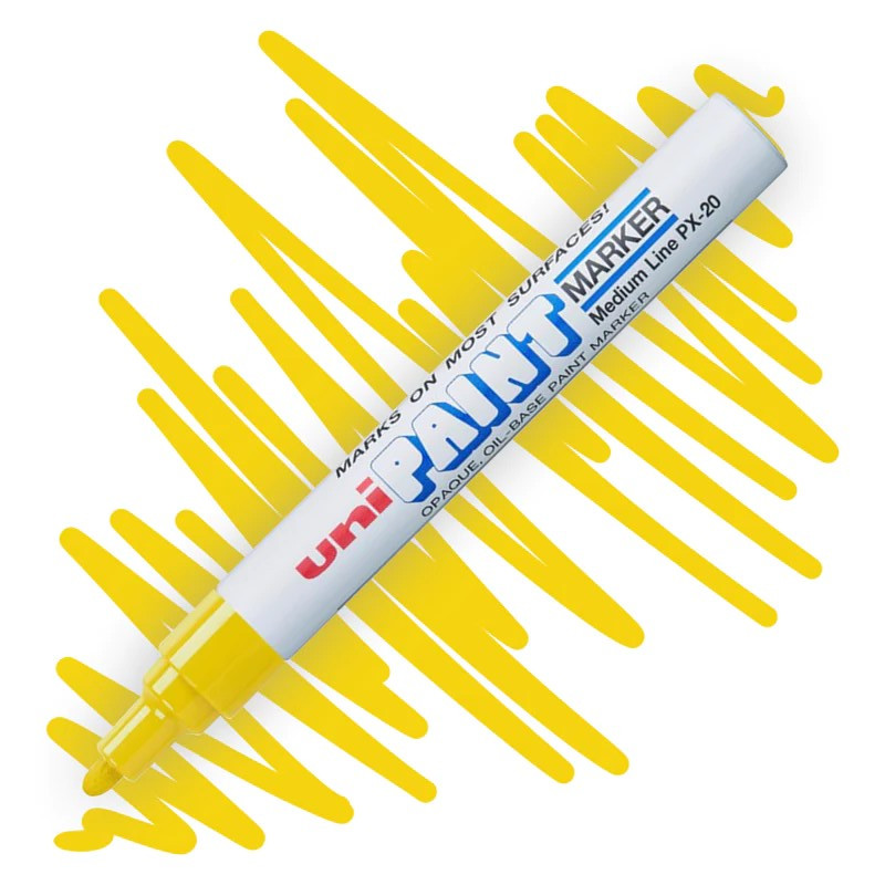 UNI PAINT lakový popisovač PX-20, žlutý
