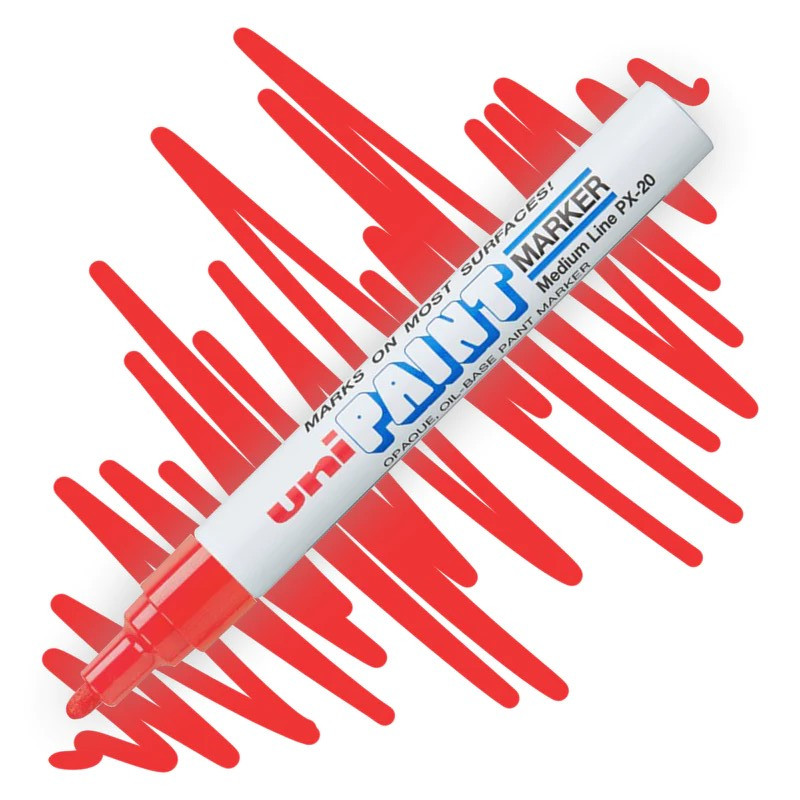 UNI PAINT lakový popisovač PX-20, červený