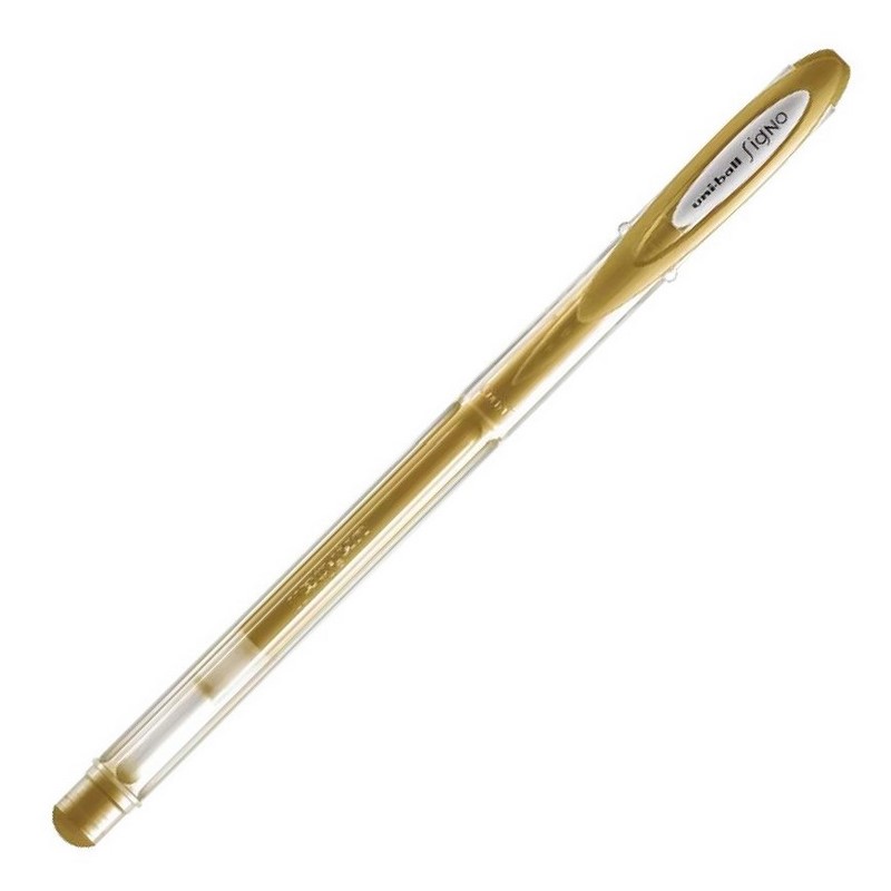 UNI SIGNO gelový roller 0,8mm, metalický zlatý