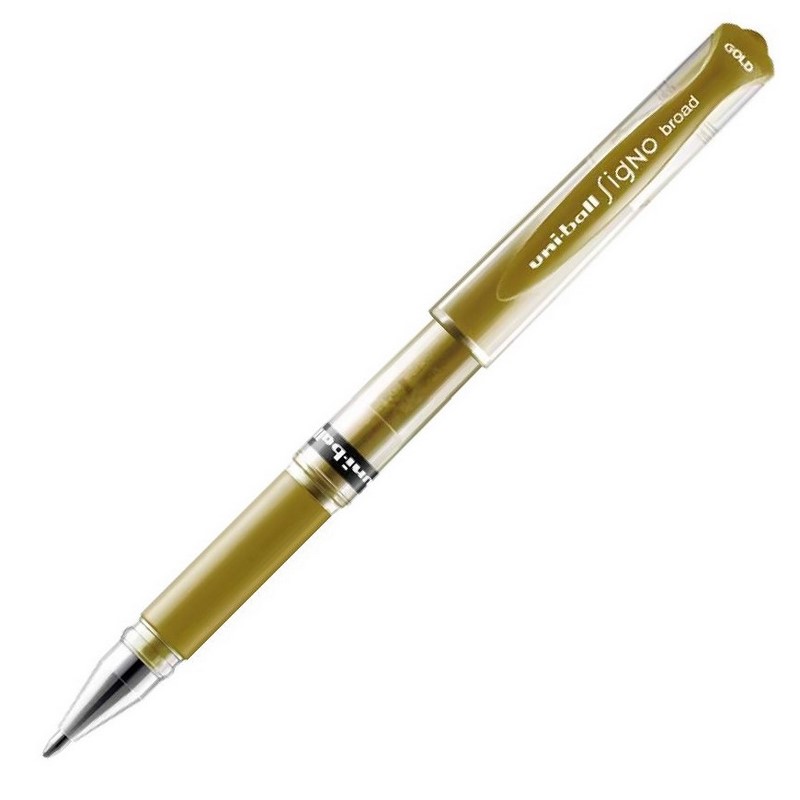 UNI SIGNO gelový roller 1mm, zlatý
