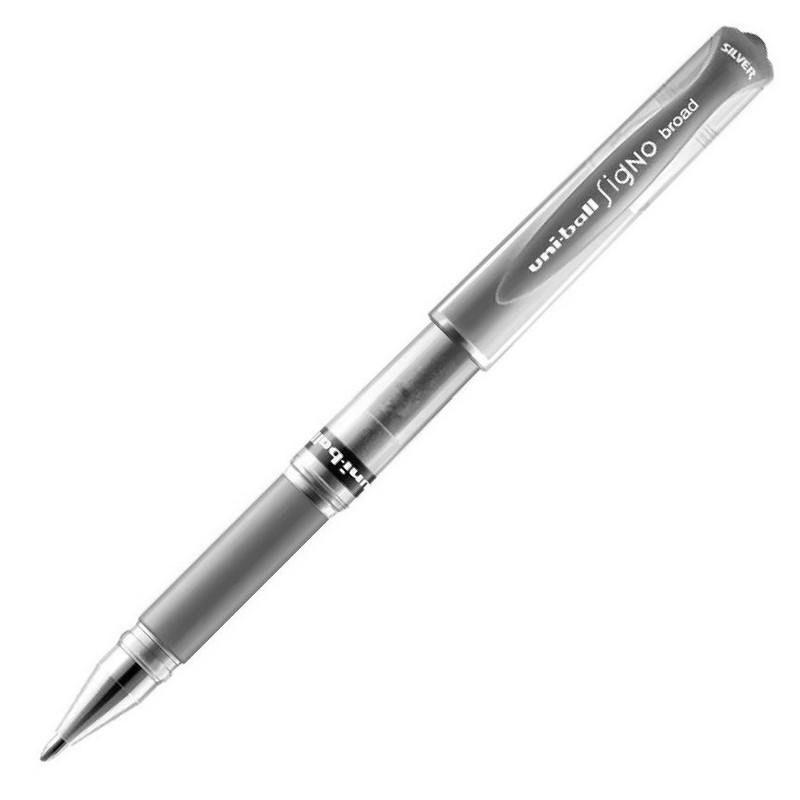UNI SIGNO gelový roller 1mm, stříbrný