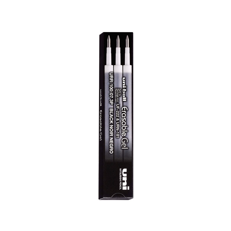 Náplň do UNI ERASABLE gelové gumovací 0,5mm, černá 3ks